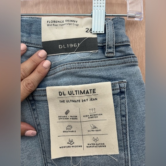 DL1961 Women's Florence Instasculpt Mid Rise Skinny Fit Jean Size 26 - Picture 3 of 7
